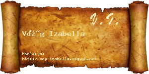 Vég Izabella névjegykártya