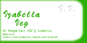 izabella veg business card